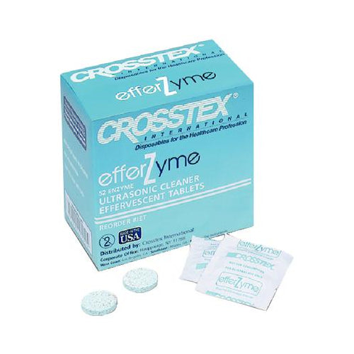 Crosstex JET EfferZyme Effervescent Ultrasonic Cleaning Tabs Spearmint 52/Bx Crosstex JET EfferZyme Effervescent Ultrasonic Cleaning Tabs Spearmint 52/Bx